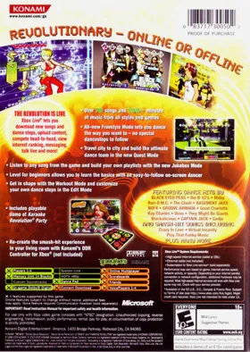 Dance Dance Revolution Ultramix 3 (USA) box cover back